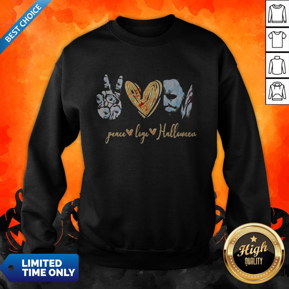 Peace Love Halloween Michael Myers Shirt
