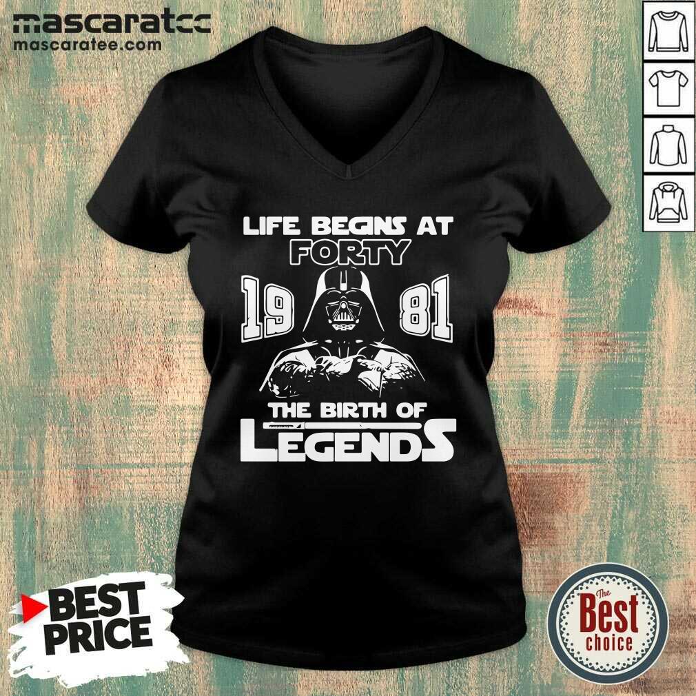 Perfect Darth Vader Life Begins At Forty 1981 The Birth Of Legends Shirt