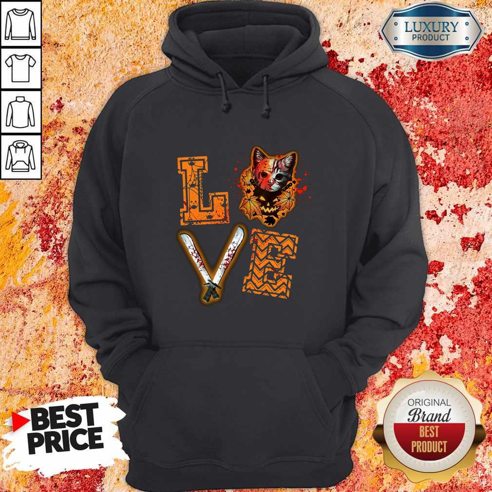 Premium Love Jason Voorhees Cat Halloween Shirt
