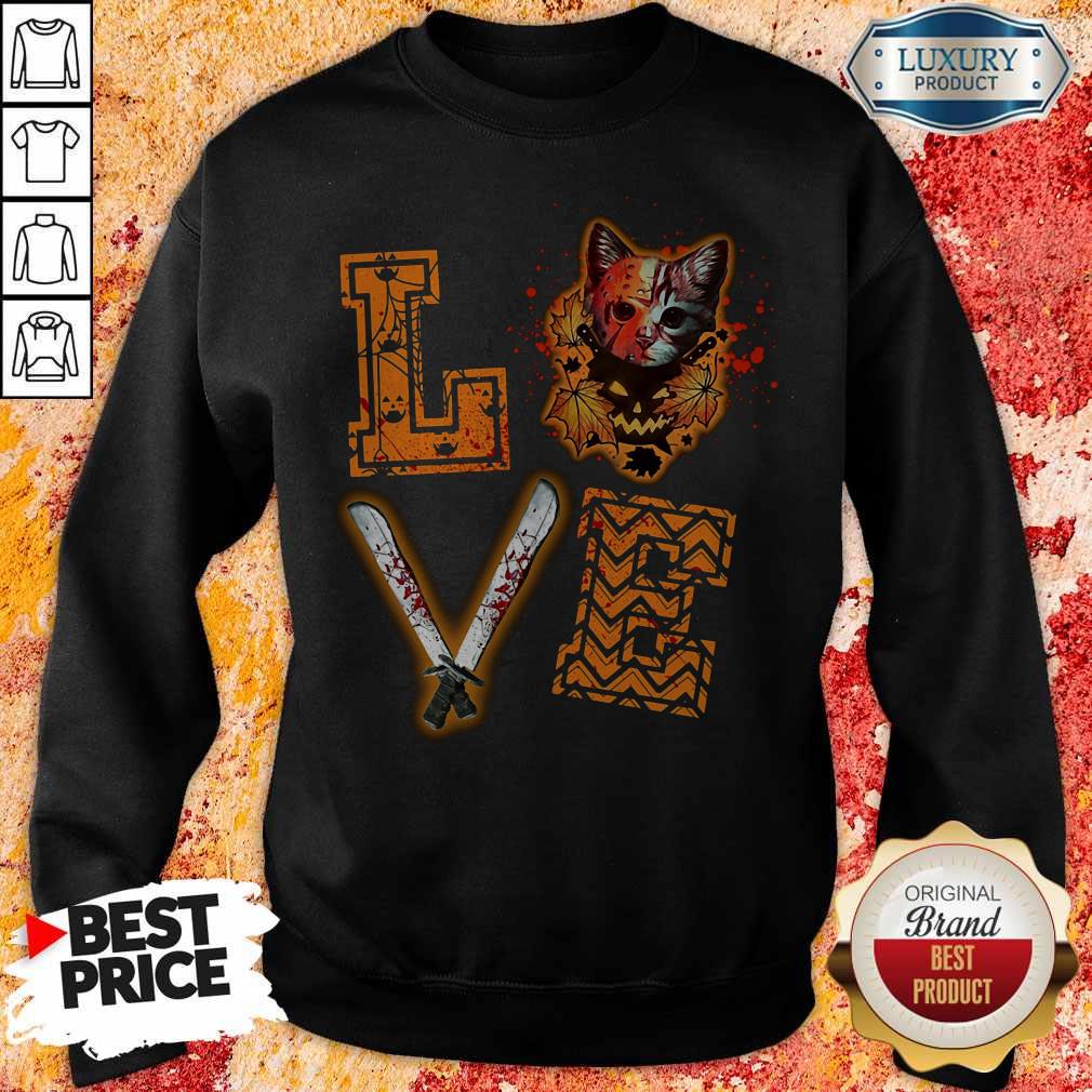 Premium Love Jason Voorhees Cat Halloween Shirt