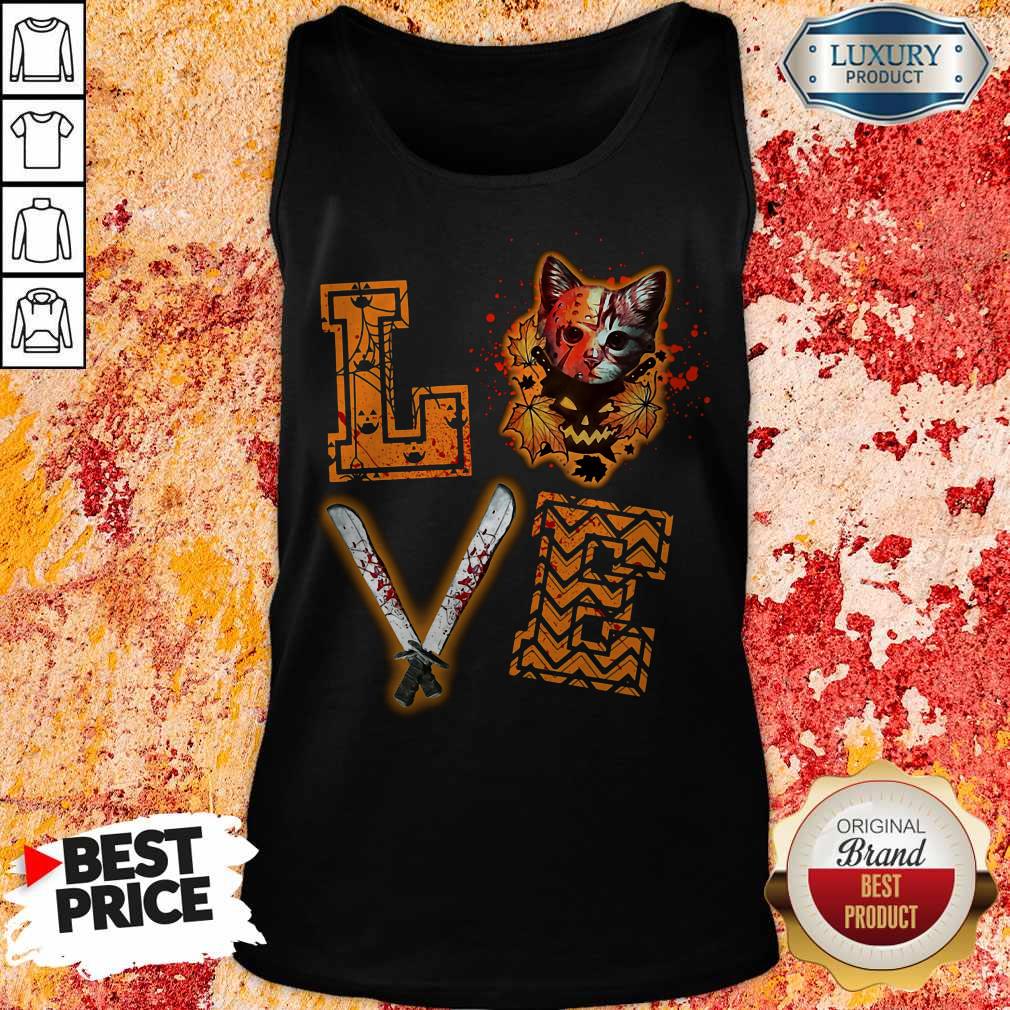 Premium Love Jason Voorhees Cat Halloween Shirt