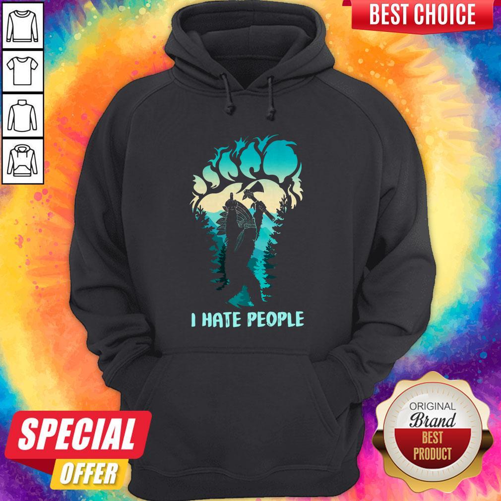Pretty Native Bigfoot I Hate People Shirt