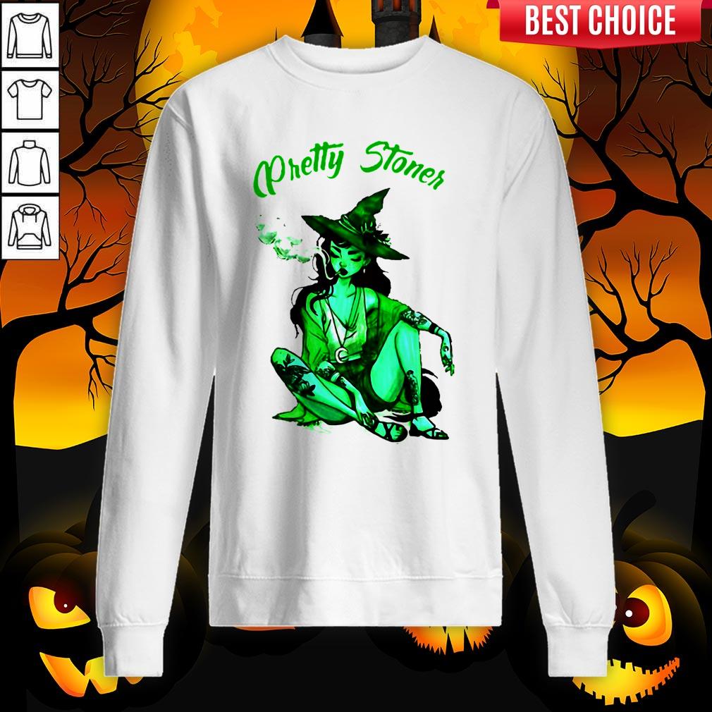 Pretty Stoner Witch Weed Halloween Shirt