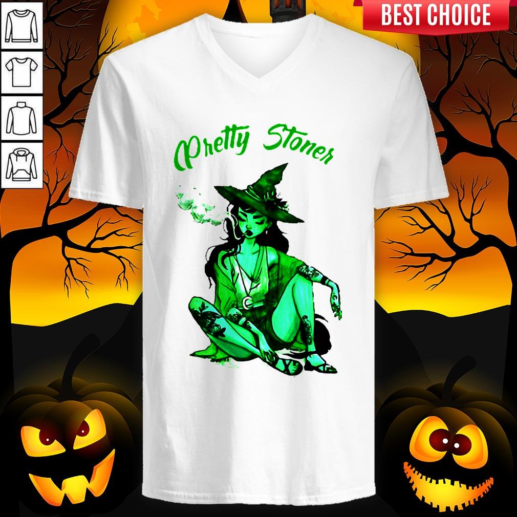 Pretty Stoner Witch Weed Halloween Shirt