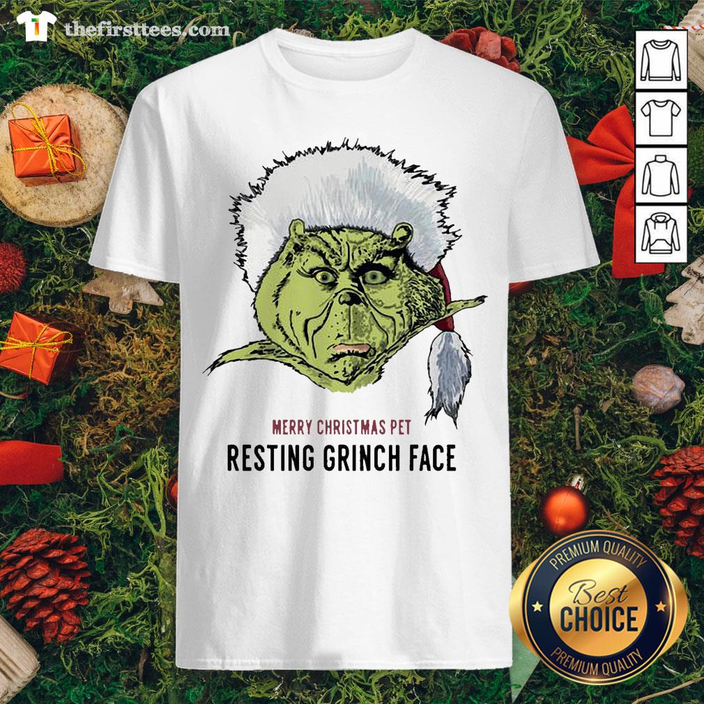 Funny Merry Christmas Pet Resting Grinch Face Shirt