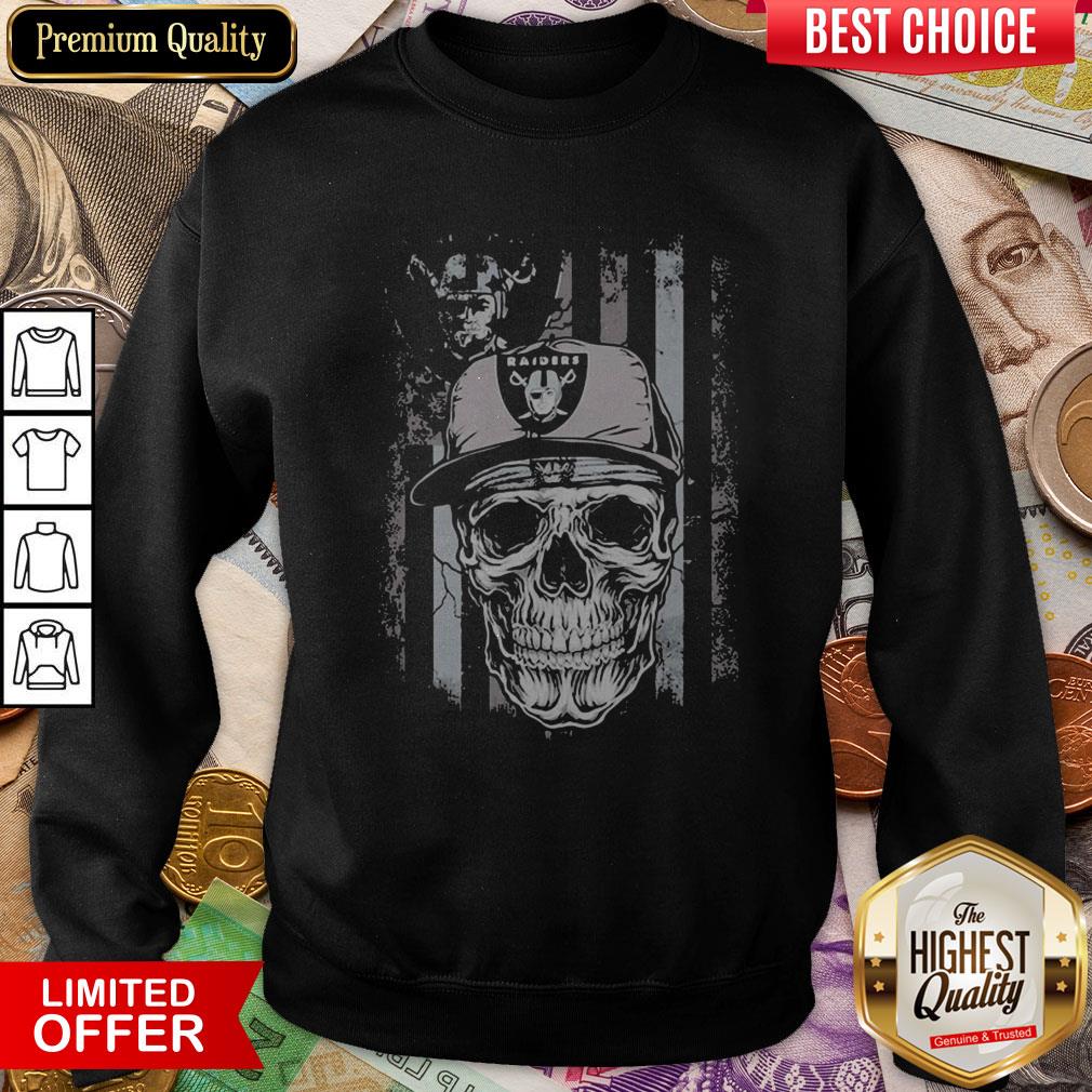 Skull Oklahoma Raiders American Flag Shirt