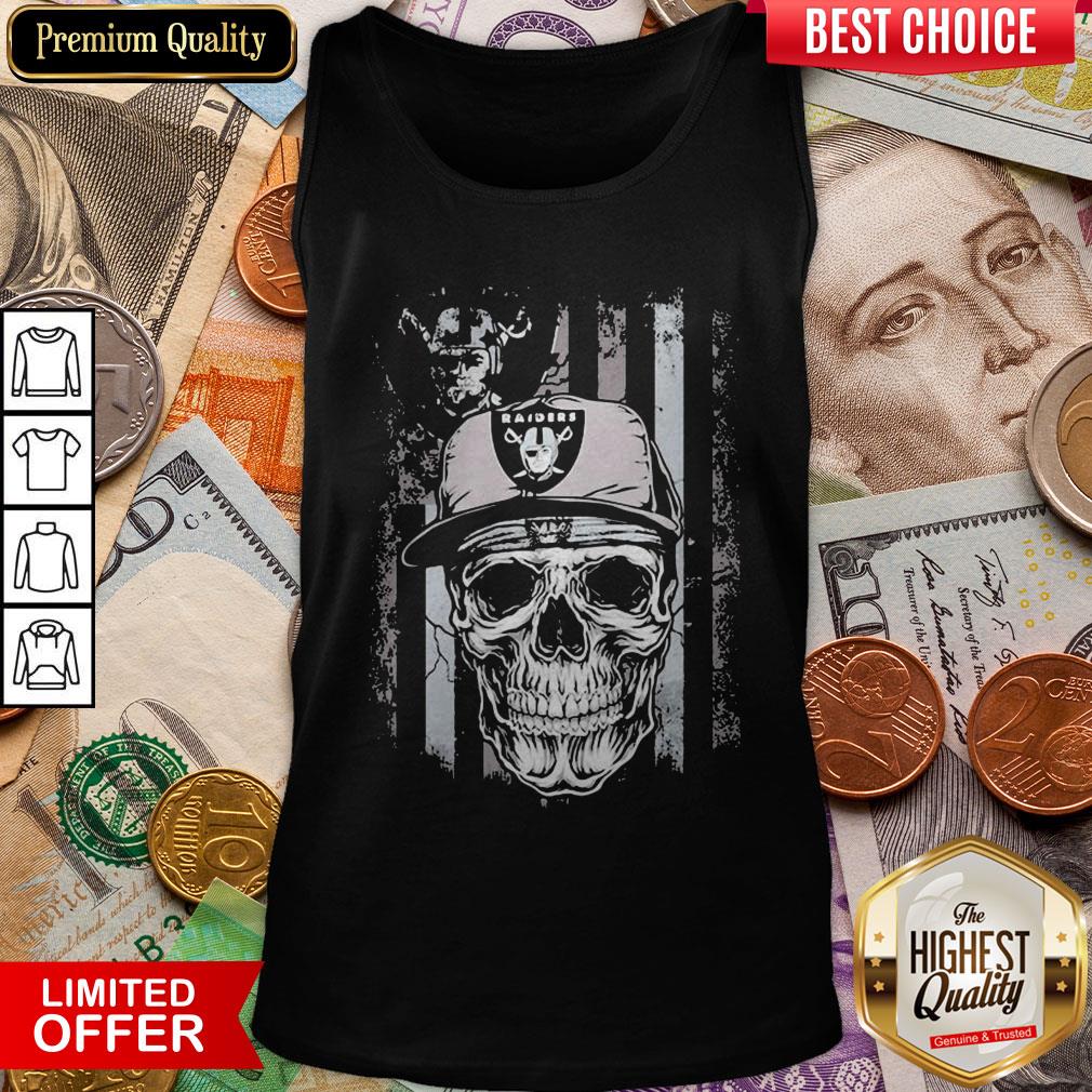 Skull Oklahoma Raiders American Flag Shirt