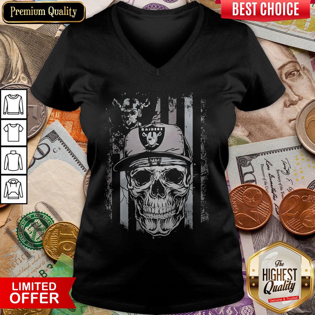 Skull Oklahoma Raiders American Flag Shirt