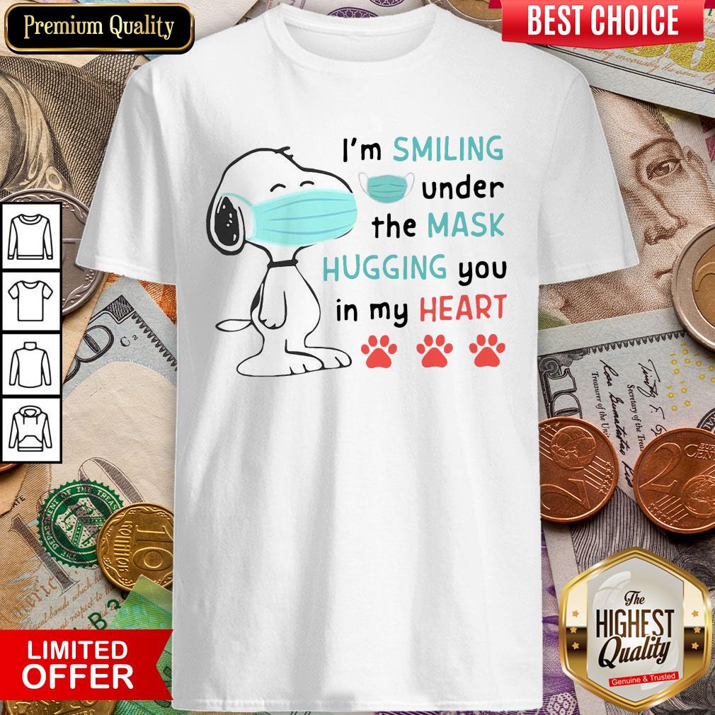 Snoopy I’m Smiling Under The Mask Hugging You In My Heart Shirt