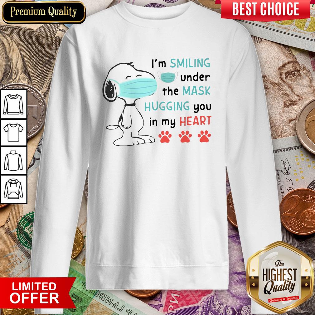 Snoopy I’m Smiling Under The Mask Hugging You In My Heart Shirt