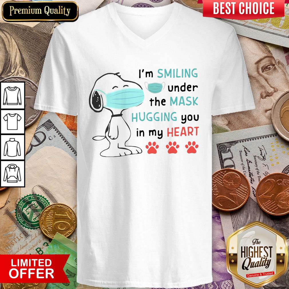 Snoopy I’m Smiling Under The Mask Hugging You In My Heart Shirt