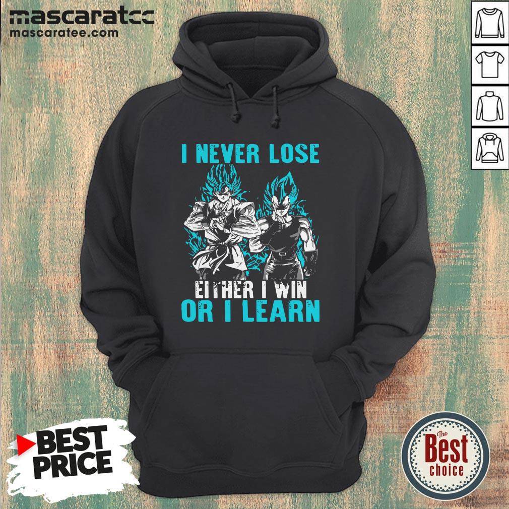 Songoku I Never Lose Either I Win Or I Learn Shirt
