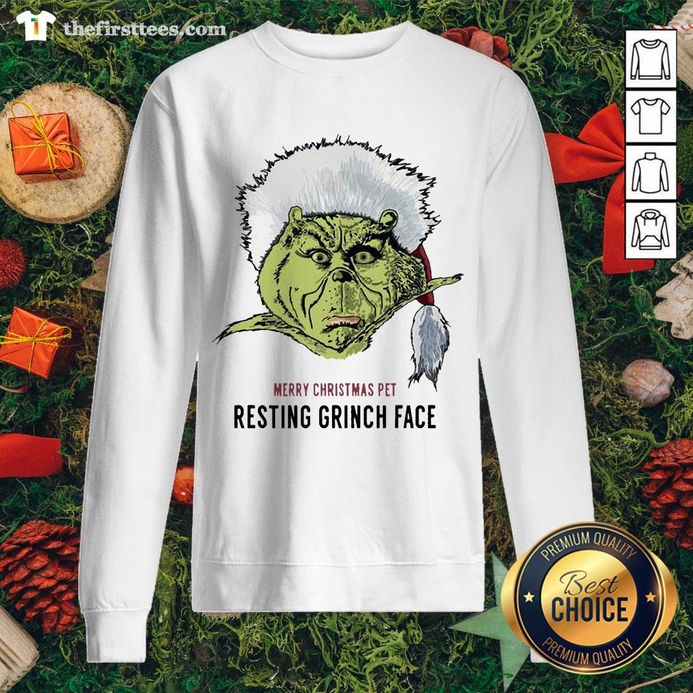 Funny Merry Christmas Pet Resting Grinch Face Shirt