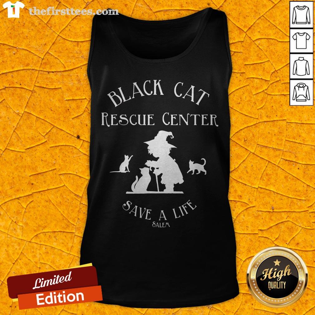 Black Cat Rescue Center Save A Life Salem Witch Halloween Shirt
