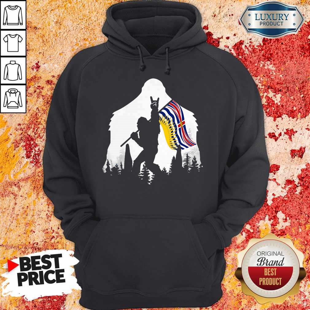 Top Bigfoot British Columbia Flag In The Forest Shirt