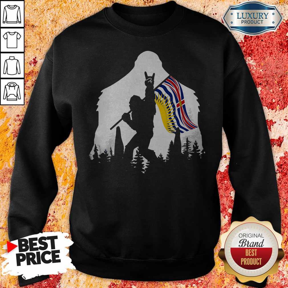 Top Bigfoot British Columbia Flag In The Forest Shirt