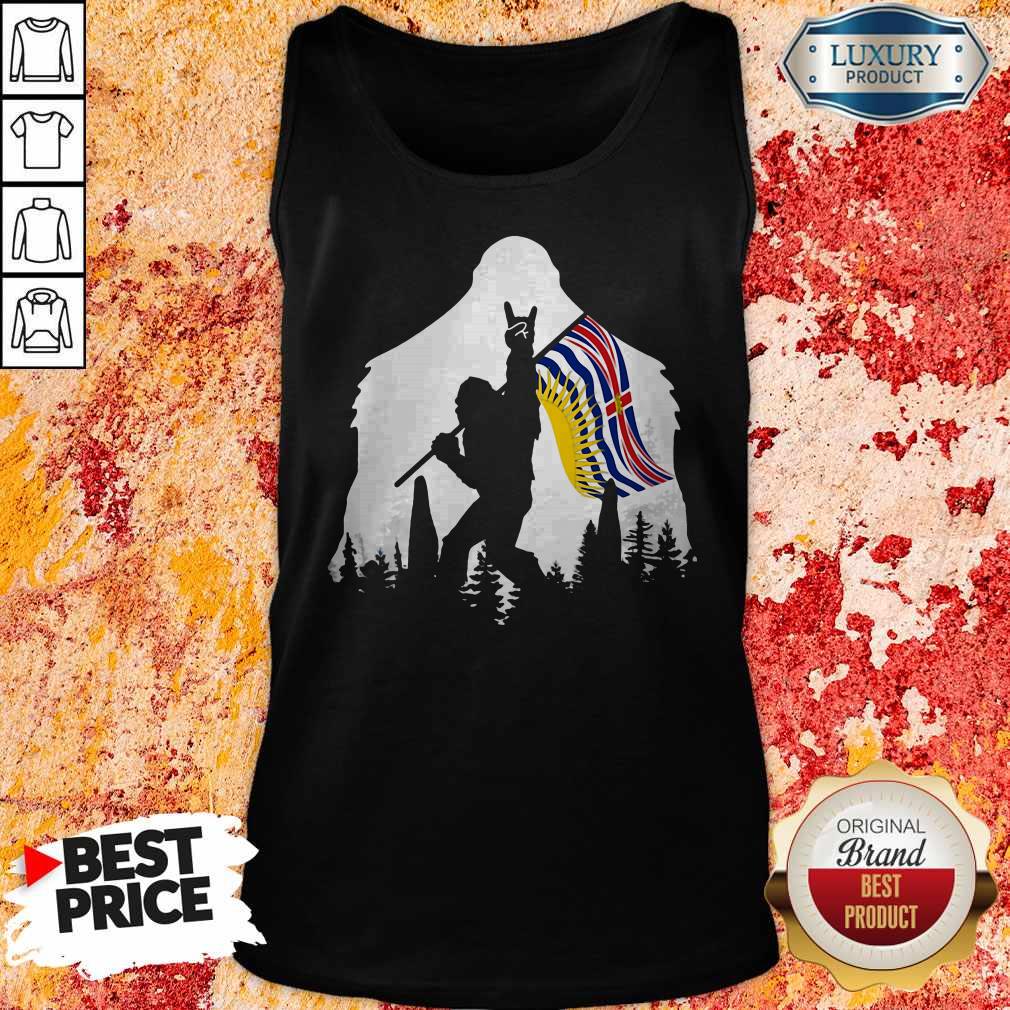 Top Bigfoot British Columbia Flag In The Forest Shirt