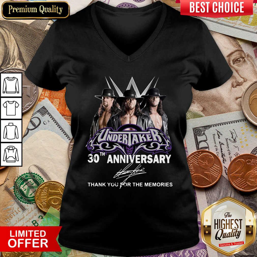 Top Undertaker 30th Anniversary Signature Thank You For The Memories Shirt