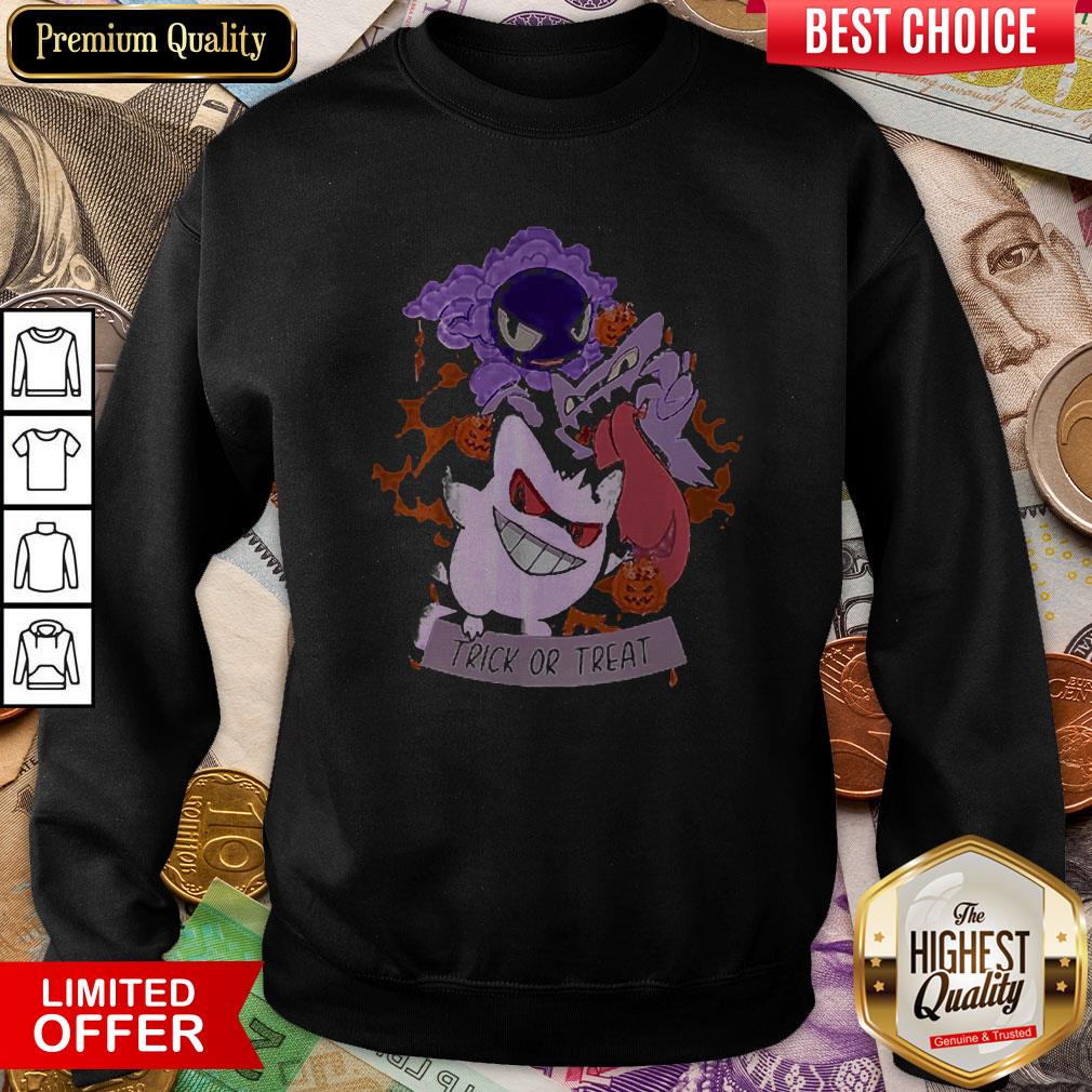 Trick Or Treat Gastly Haunter Gengar Pokemon Halloween Shirt