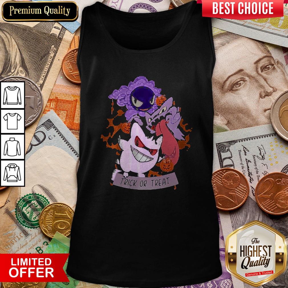 Trick Or Treat Gastly Haunter Gengar Pokemon Halloween Shirt