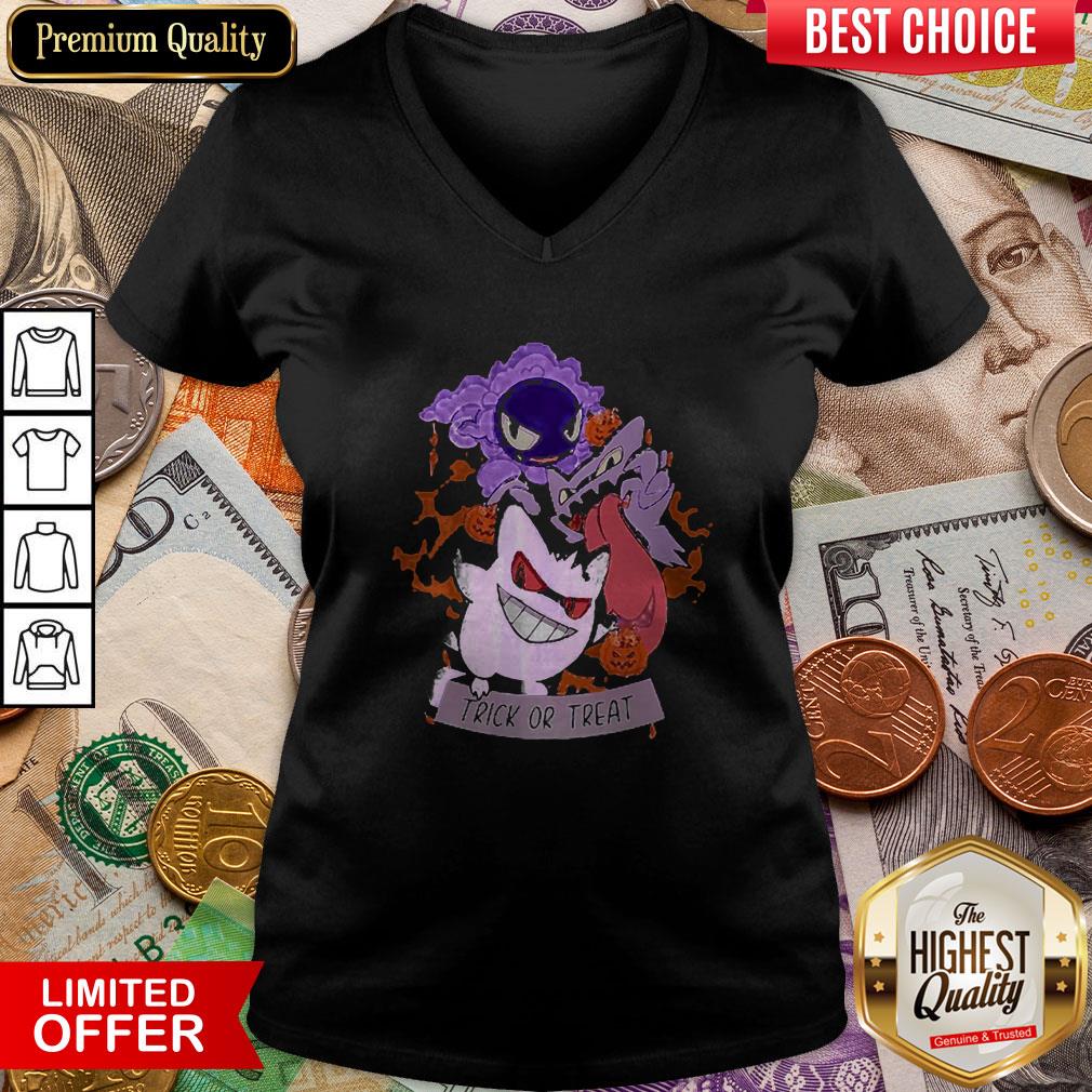 Trick Or Treat Gastly Haunter Gengar Pokemon Halloween Shirt