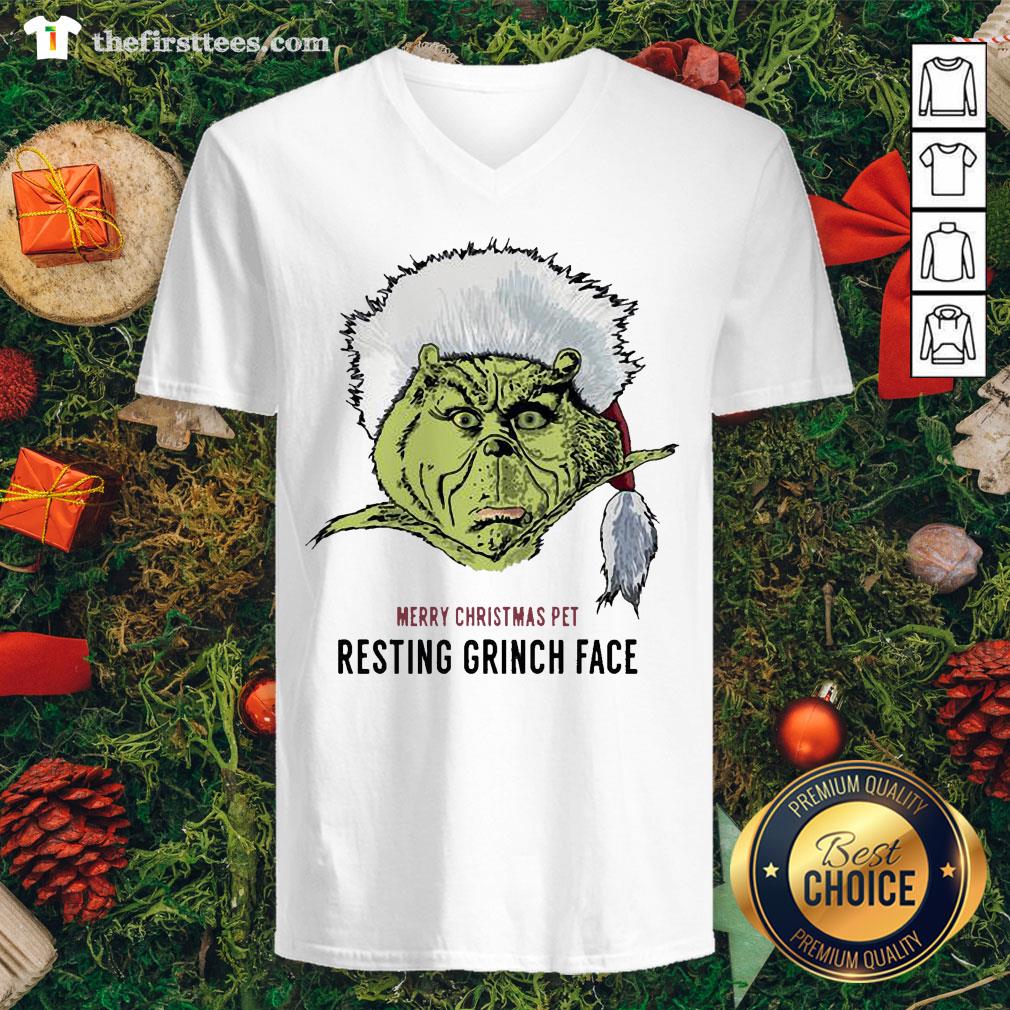Funny Merry Christmas Pet Resting Grinch Face Shirt