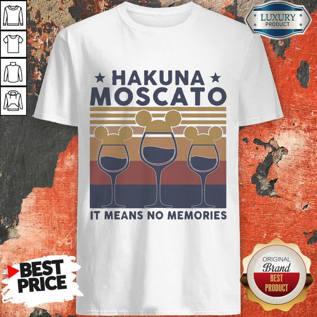 Wine Mickey Mouse Hakuna It Means No Memories Vintage Shirt