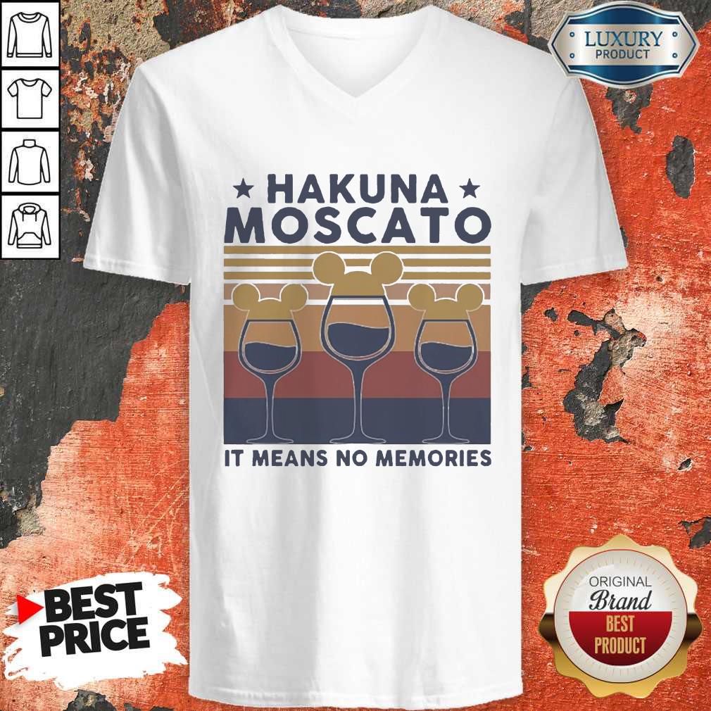 Wine Mickey Mouse Hakuna It Means No Memories Vintage Shirt