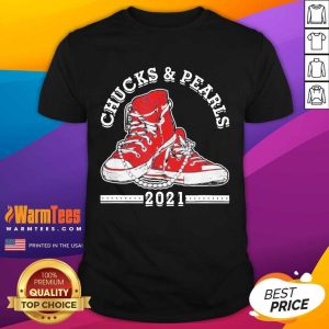 Perfect Vice President Kamala Harris Chucks And Pearls 2021 Red Shirt