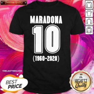 Perfect Diego Maradona 10 1960 2020 Rest In Piece Maradona Shirt