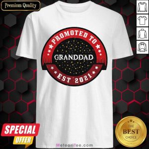 Funny Promoted To Granddad Est 2021 Grandpa Again 2021 Shirt