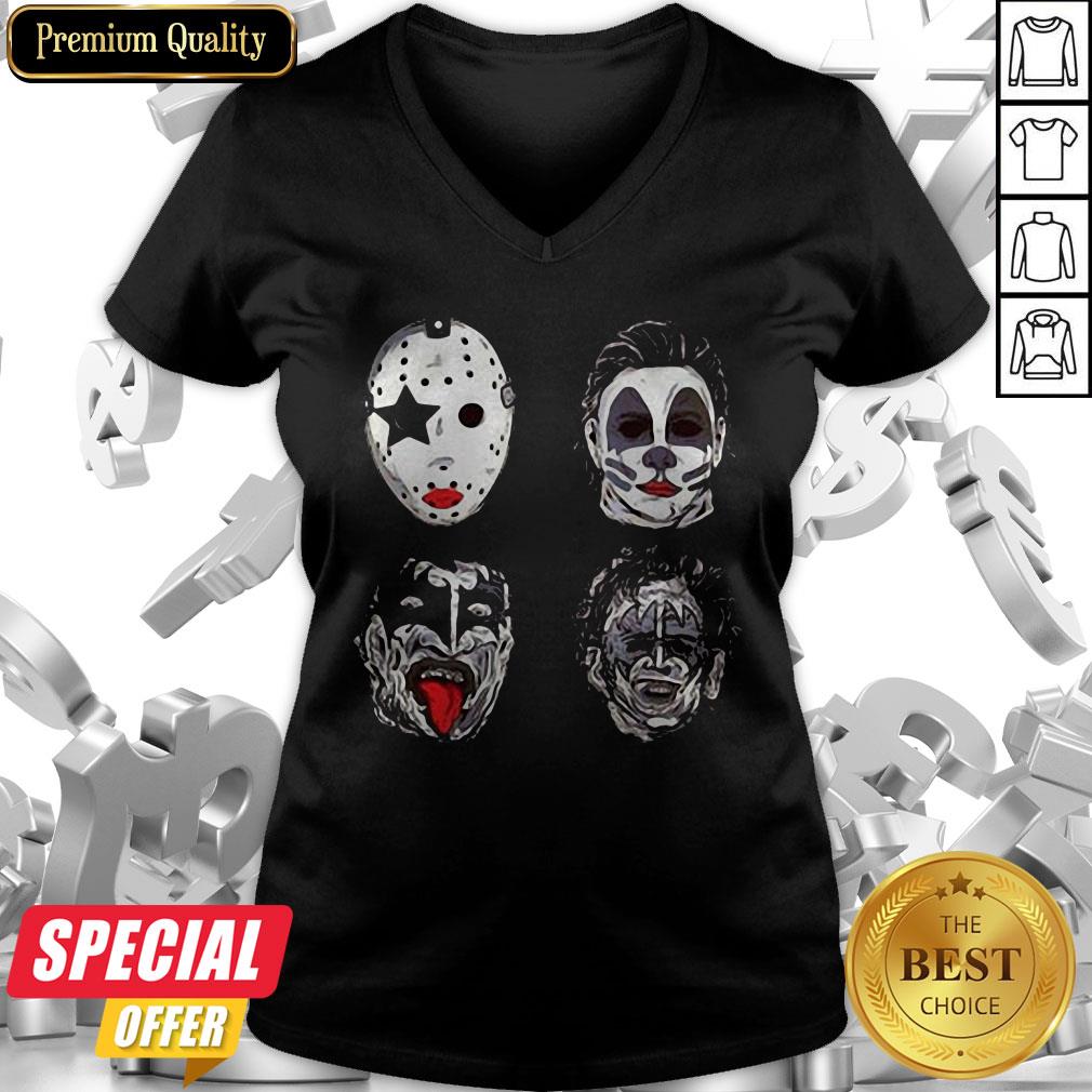 Horror Movie Character Faces Halloween Shirt