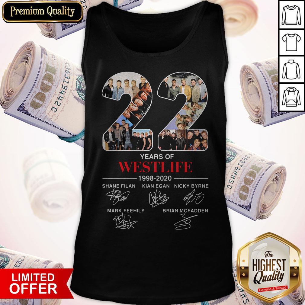 22 Years Of Westlife 1998 2020 Signatures Shirt