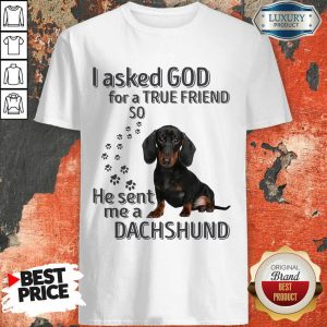 I Asked God For A True Friend So He Sent Me A Dachshund Shirt