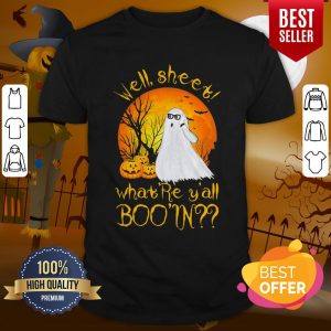 Pro Well Sheet Whatre Yall Boo In Ghost Pumpkin Sunset Halloween Shirt