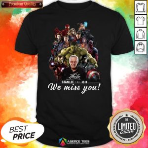 Funny Marvel Avenger We Miss You Stanlee 12-11 Signature Shirt