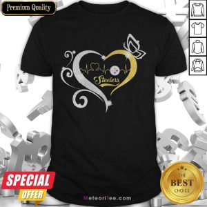 Good Steelers Butterflies Heart Beat Shirt