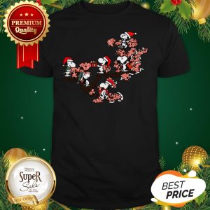 Snoopy Under Cherry Blossom Shirt