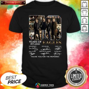 50 Years Of 1971 – 2021 Eagles Thank You For The Memories Signatures Shirt