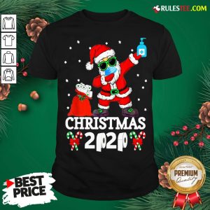 Top Santa Claus Dabbing Wine And Toilet Paper Christmas 2020 Shirt
