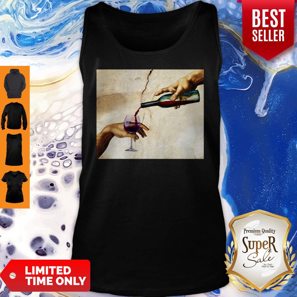 Official The Creation Of Adam Brown Wine Shirt