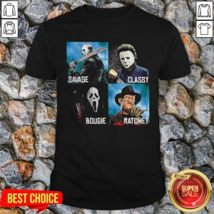 Halloween Horror Characters Savage Classy Bougie Ratchet Shirt