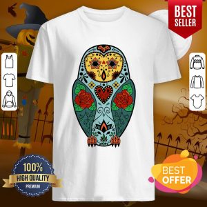 Sugar Skull Barn Owl Day Of The Dead Shirt