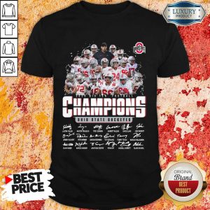 Terrified Ohio State 2020 Champions Player 4 Signatures Shirt