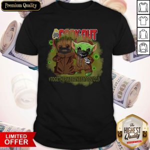 Baby Groot And Baby Yoda Face Mask Star Wars Darth Vader Cook Out Together We Can Beat Covid 19 Shirt
