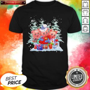 Pigs Happy Merry Christmas Shirt
