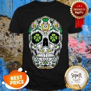 Nice Beautiful Sugar Skull St Patricks Day Of The Dead Women Shamrock Gifts Shirt