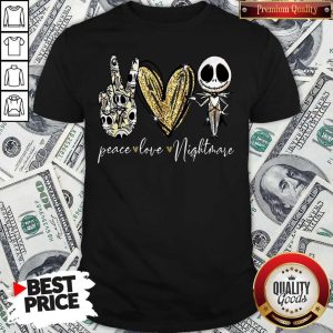 Funny Peace Love Nightmare Jack Skellington Shirt
