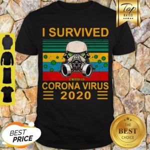 Nice I Survived Face Mask Corona Virus 2020 Vintage Shirt