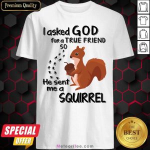 Official I Asked God For A True Friend So He Sent Me A Squirrel Shirt
